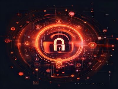 网络安全防护示意图，数字锁与加密符号在橙色背景下呈现，象征观看羞羞视频时的数据安全保障